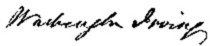 Signatur von Washington Irving