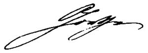 Signatur von Johann Wolfgang von Goethe