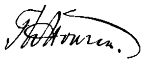 Signatur von Theodor Storm