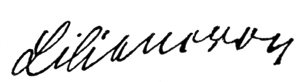 Signatur von Detlev Freiherr von Liliencron