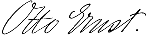 Signatur von Otto Ernst